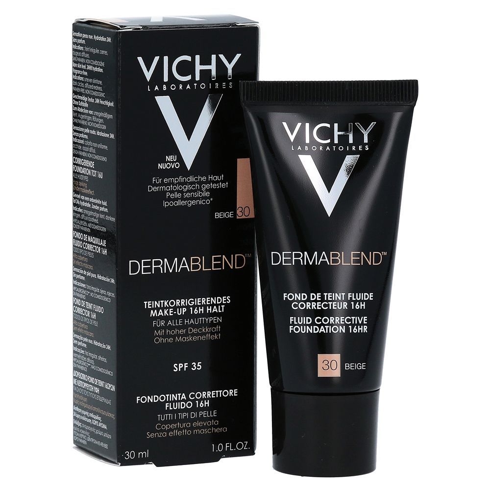 фото упаковки Vichy Dermablend флюид тональный корректирующий тон 30