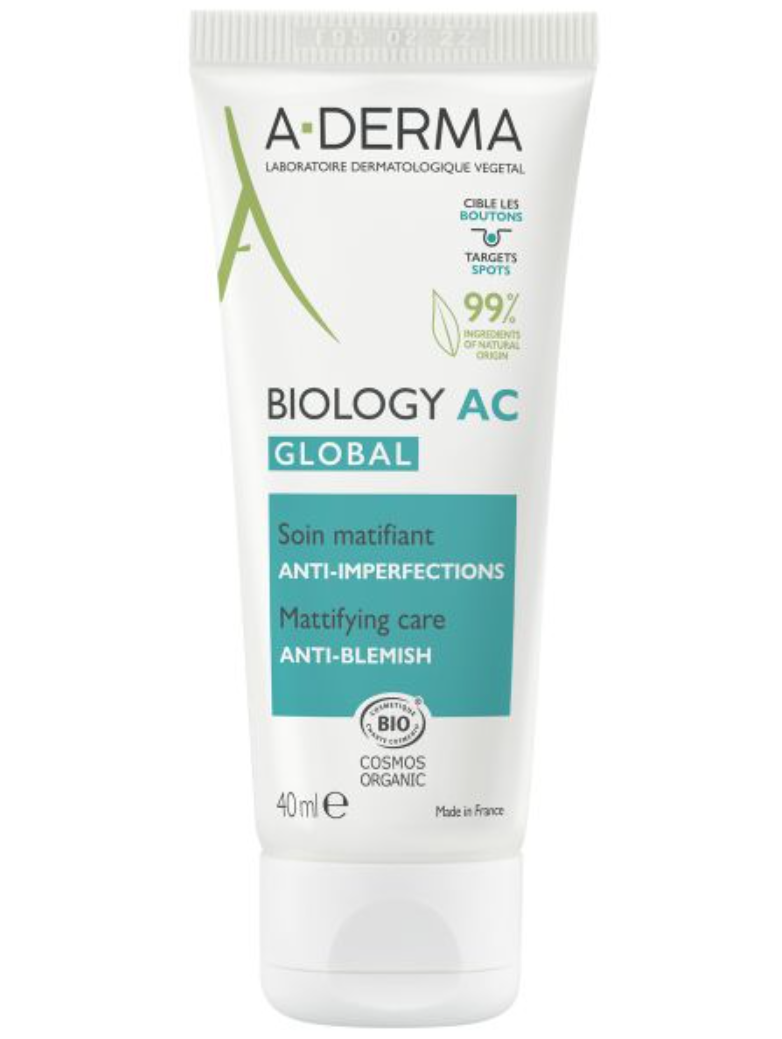 A-Derma Global Biology AC Крем для комплексного ухода, крем, для проблемной кожи, 40 мл, 1 шт.