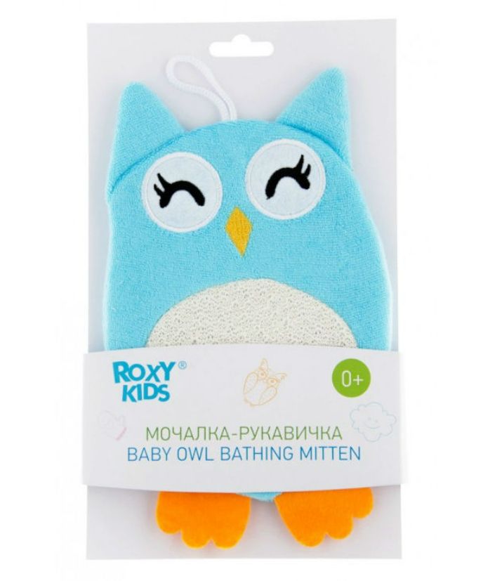 фото упаковки Roxy-kids Махровая мочалка-рукавичка Baby Owl