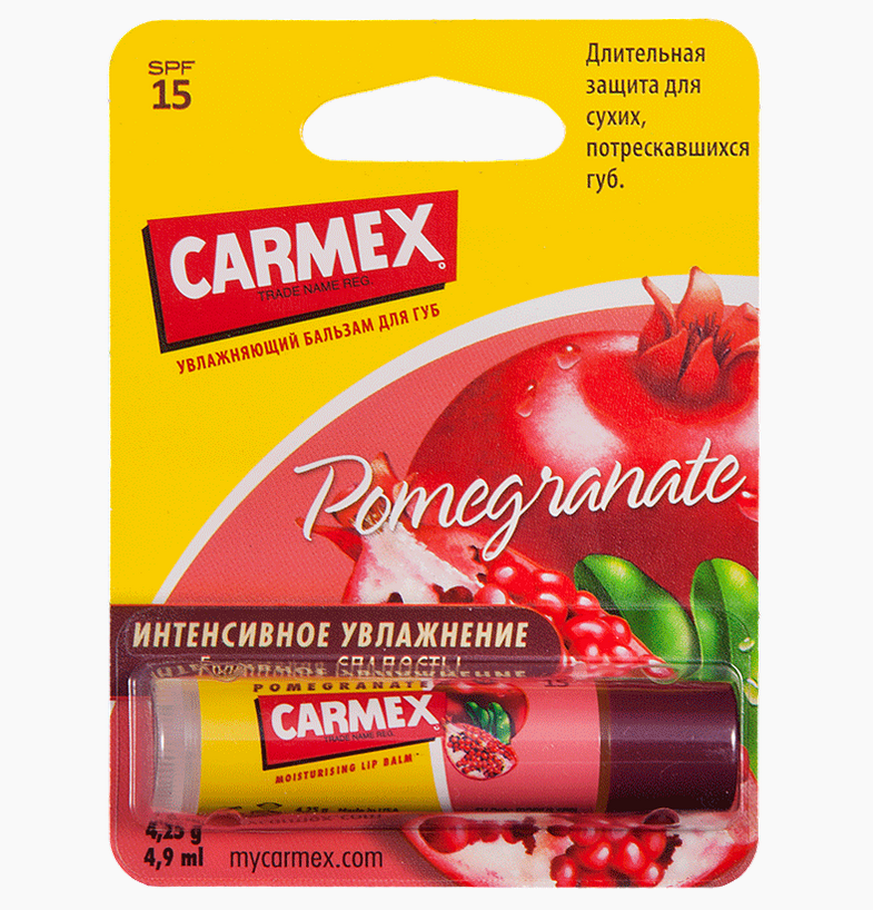 фото упаковки Carmex Бальзам для губ гранат SPF 15