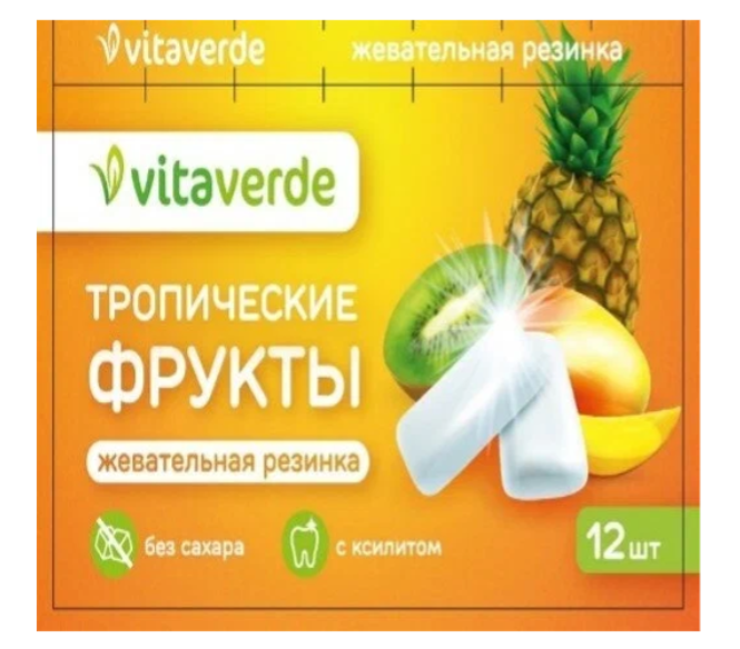 фото упаковки Vitaverde Жевательная резинка без сахара