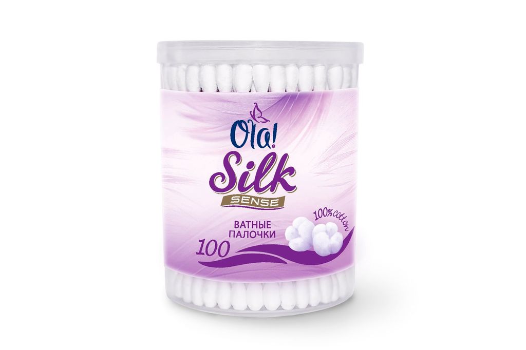 Ola! Silk Sense ватные палочки, в круглой банке, 100 шт.