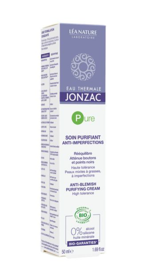 Jonzac Pure Крем для кожи лица с несовершенствами очищающий, крем, для проблемной, комбинированной и жирной кожи, 50 мл, 1 шт.