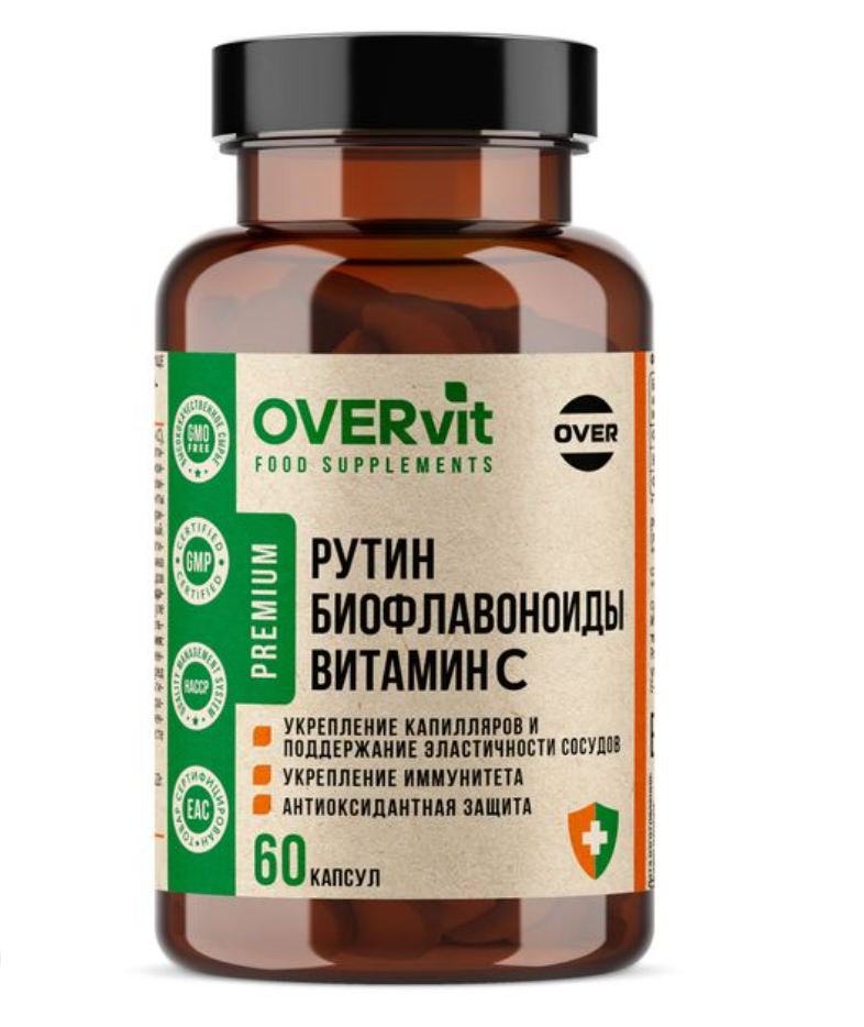 фото упаковки OVERvit Витамин С c биофлавоноидами и рутином