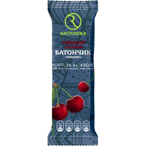 Racionika Diet Сахар-контроль батончик, со вкусом вишни, 50 г, 1 шт.