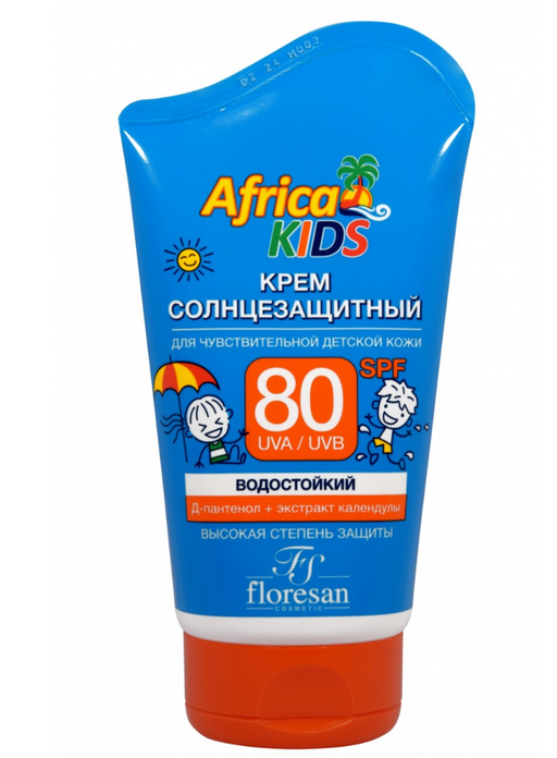 Floresan Africa Kids крем солнцезащитный для детей, формула 404, SPF80+, крем, 100 мл, 1 шт.