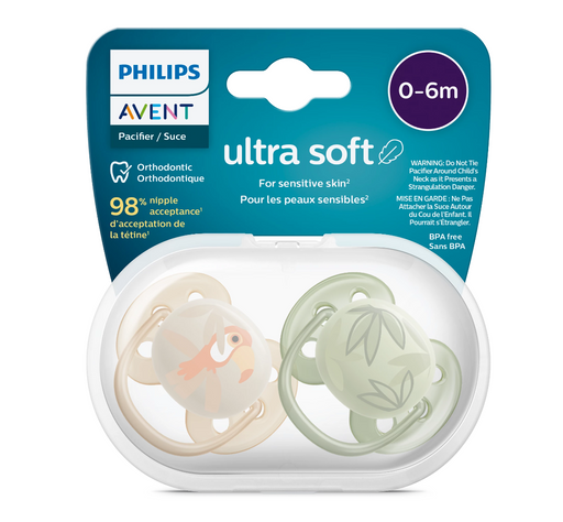 Philips Avent Ultra soft пустышка силиконовая, SCF091/07, 0-6 мес, силиконовая ортодонтическая с футляром, 2 шт.