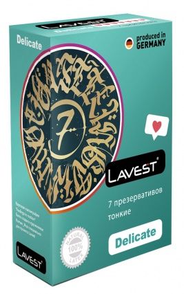 Lavest Delicate Презервативы ультратонкие, презерватив, 7 шт.