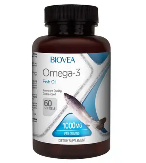 Biovea Омега-3 Рыбий жир, капсулы, 60 шт.