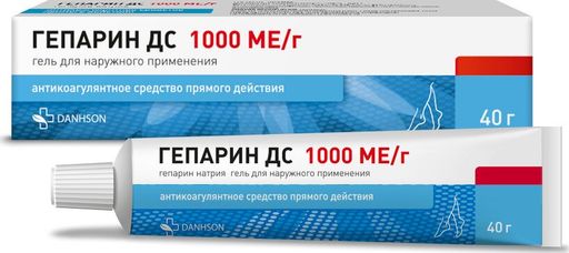 Гепарин ДС, 1000 МЕ/г, гель для наружного применения, 40 г, 1 шт.