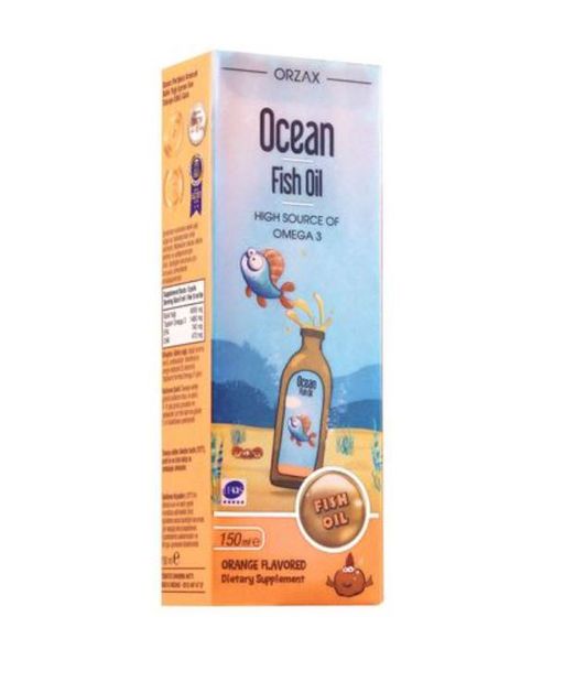 Orzax Ocean Рыбий жир Fish oil, жидкость для приема внутрь, апельсин, 150 мл, 1 шт.