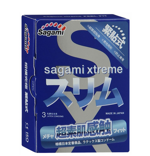 Sagami Xtreme Feel Fit Презервативы супероблегающие, презервативы, 3 шт.