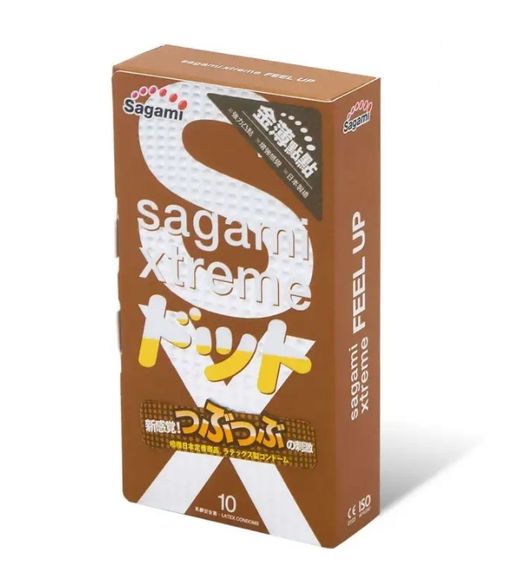 Sagami Xtreme Feel Up Презервативы, с точками, 10 шт.